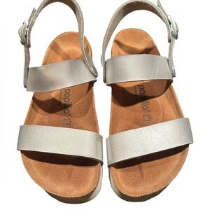 Papillio by Birkenstock Women’s Silver Strapped Sandals Size 39 or US 8.5